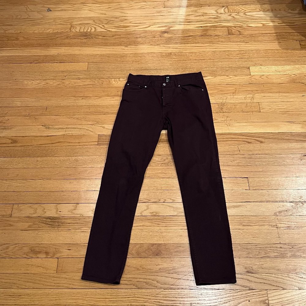 Men's Maroon H&M Pants